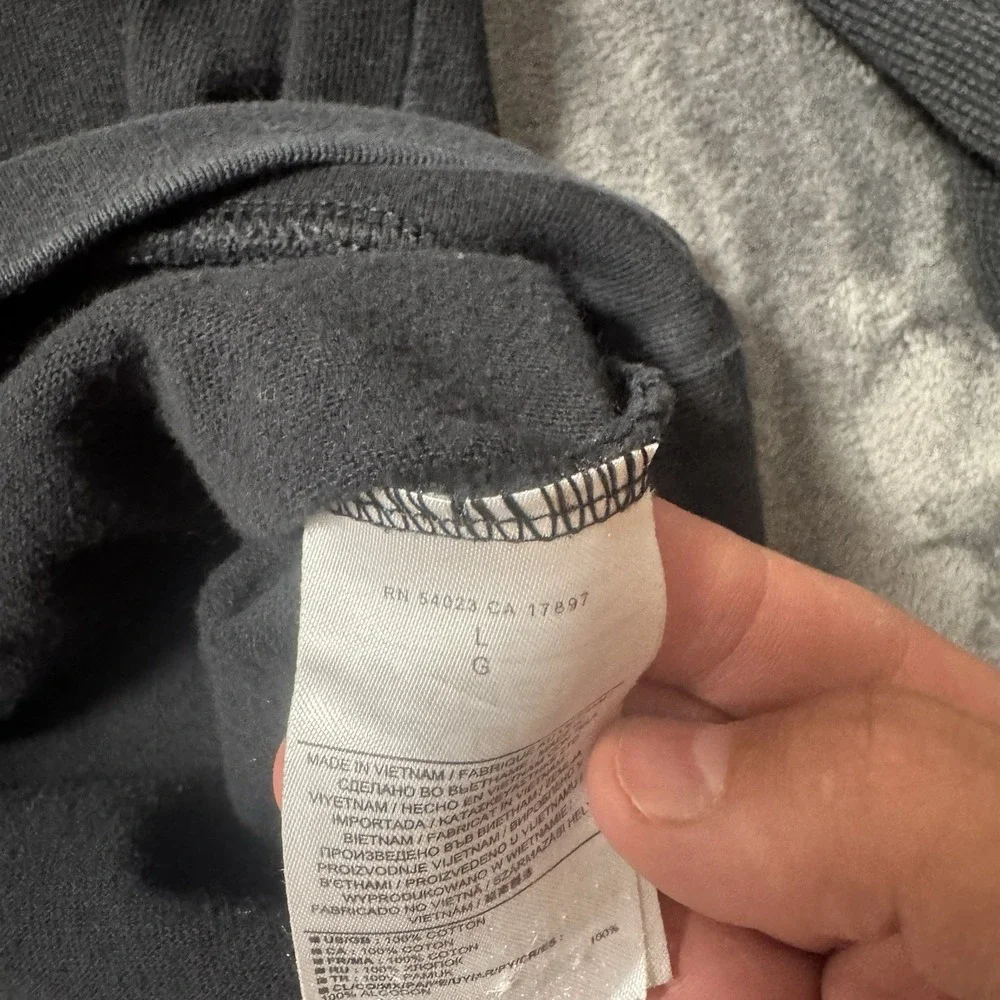 Banana Republic Mens L Black Quarter Zip Pullover Utility Pocket Waffle Knit